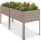 Best Choice Products 72x24x30in Non Toxic Elevated Galvanized Metal Garden Bed Corner Protectors